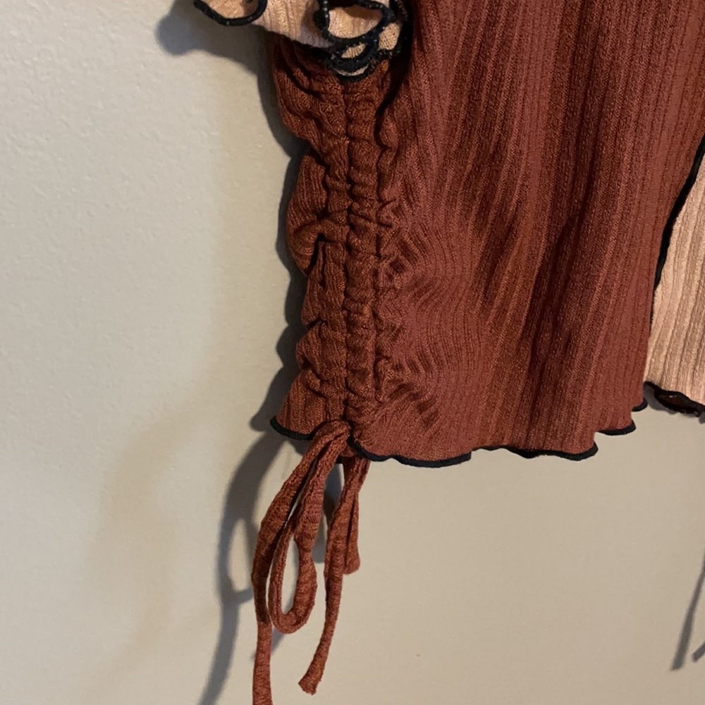 Shein Brown Color Block Top - Picture 11 of 11